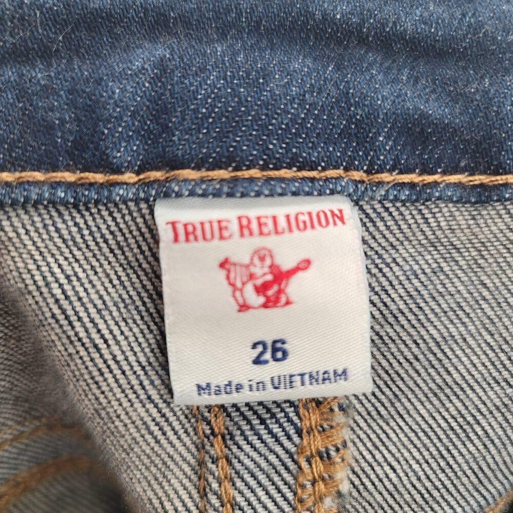 True Religion 'Jennie Curvy' Mid Rise Skinny Size 26 Indigo - Picture 6 of 10
